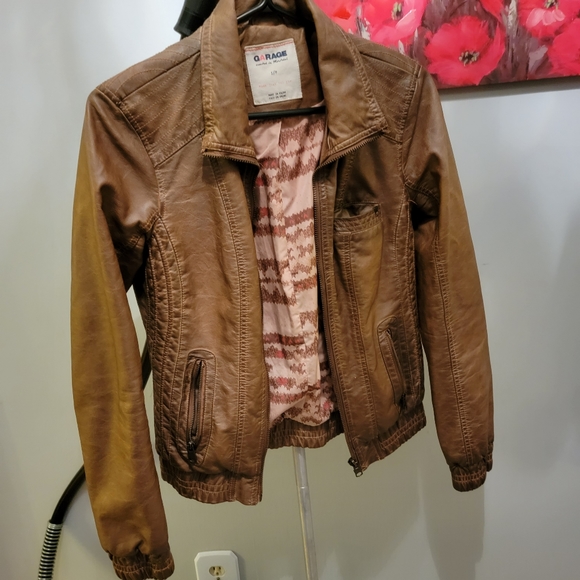 GARAGE Brand Leather Jacket, Size S, - Picture 4 of 4